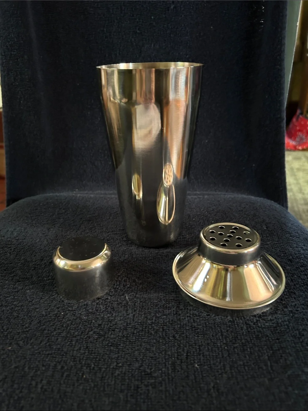 Sleek High Shine Stainless Steel Cocktail Shaker